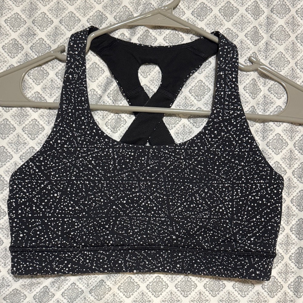 Lululemon Athletica Black and White Patterned Sports Bra